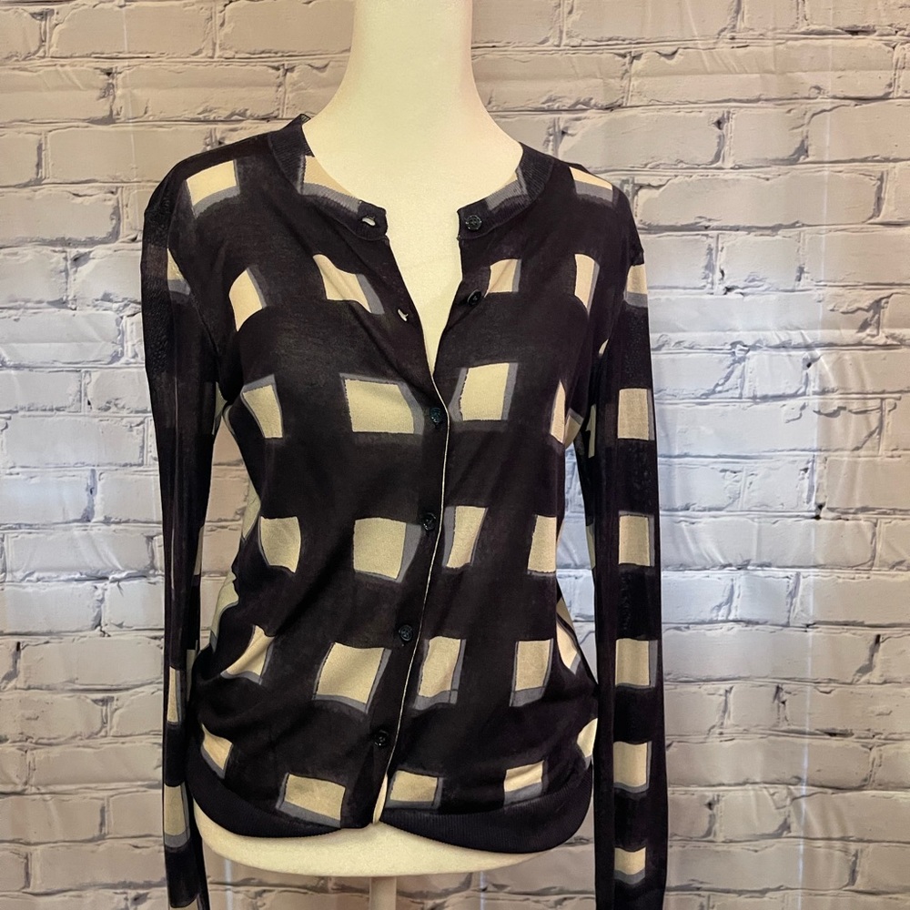 Navy cream Tory Burch cardigan size XS